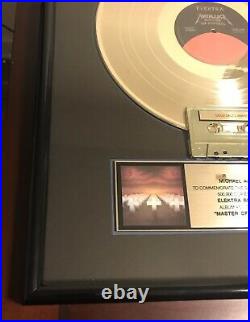 Metallica Master Of Puppets RIAA Gold Record Award