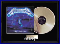Metallica Ride The Lightning Album White Gold Platinum Record Lp Non Riaa Award
