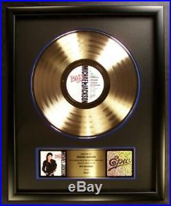 Michael Jackson Bad LP Gold Non RIAA Record Award Epic Records To Michael