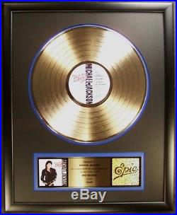 Michael Jackson Bad LP Gold RIAA Record Award Epic Records To Michael Jackson