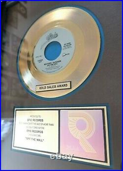 Michael Jackson EPIC AWARD OFF THE WALL Gold Single To Epic Records! RARELY
