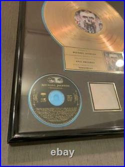 Michael Jackson Gold Disc Dangerous RIAA Record Award Memorabilia Album 8334AK