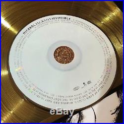 Michael Jackson Invincible Gold Record Album Disc Music Award MTV Grammy RIAA