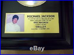 Michael Jackson THRILLER Gold 45 rpm Record + Mini Album Sleeve Not a Award