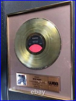 Motley Crue Mick Mars Canadian Gold Record Award- Too Fast For Love 1985