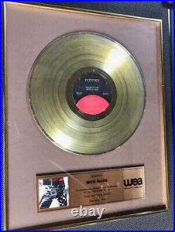 Motley Crue Mick Mars Canadian Gold Record Award- Too Fast For Love 1985