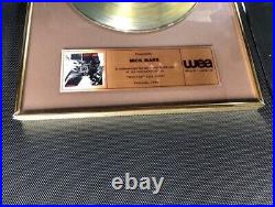 Motley Crue Mick Mars Canadian Gold Record Award- Too Fast For Love 1985