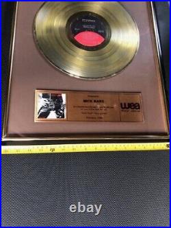 Motley Crue Mick Mars Canadian Gold Record Award- Too Fast For Love 1985