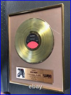 Motley Crue Mick Mars Canadian Gold Record Award- Too Fast For Love 1985