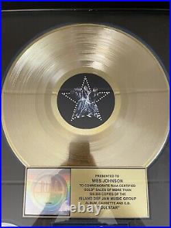 Musiq Soulchild Soulstar Gold Record RIAA Award to (Wes Party Johnson)