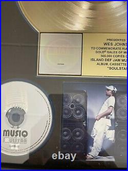 Musiq Soulchild Soulstar Gold Record RIAA Award to (Wes Party Johnson)