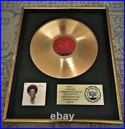 NATALIE COLE 1976 RIAA Gold Record Sales Award / NATALIE, RIAA Floater Award