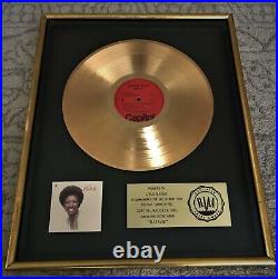 NATALIE COLE 1976 RIAA Gold Record Sales Award / NATALIE, RIAA Floater Award