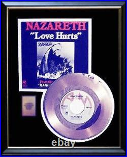 NAZARETH LOVE HURTS 45 RPM GOLD METALIZED RECORD With SLEEVE RARE NON RIAA AWARD