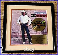 NEAL McCOY 1994 Atlantic Records Gold Award for NO DOUBT ABOUT IT, Non RIAA