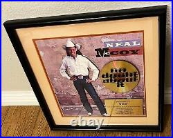 NEAL McCOY 1994 Atlantic Records Gold Award for NO DOUBT ABOUT IT, Non RIAA