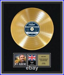 NEIL DIAMOND CD Gold Disc LP Vinyl Record Award Frame MELODY ROAD