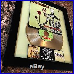 NIRVANA Incesticide Gold Record Music Award Album Disc Kurt Cobain
