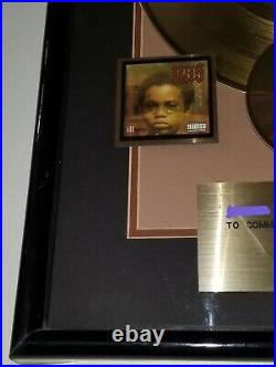 Nas Illmatic Riaa Award Plaque 500000 Gold Rap Hiphop Columbia Records 12 Lp CD
