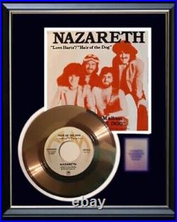 Nazareth Hair Of The Dog 45 RPM Gold Record Non Riaa Award Rare