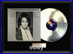 Neil Diamond Greatest Hits White Gold Platinum Tone Record Non Riaa Award