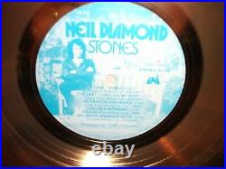 Neil Diamond Rare Riaa White Matte 1971 Gold Record Award Stones I Am I Said