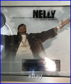 Nelly Country Grammar Non-RIAA In-house Worldwide Gold & Platinum Record Award