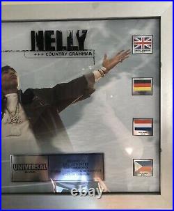 Nelly Country Grammar Non-RIAA In-house Worldwide Gold & Platinum Record Award
