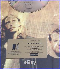 Nickelback Gold Award goldene Schallplatte Silver Side Up 2002