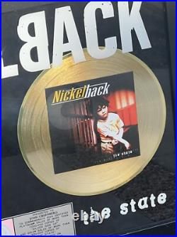 Nickelback Gold Platinum Record Framed RIAA Certified Sales Award Silver Side Nickelback Gold Platinum Record Framed RIAA Certified Sales Award Silver Side
