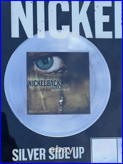 Nickelback Gold Platinum Record Framed RIAA Certified Sales Award Silver Side Nickelback Gold Platinum Record Framed RIAA Certified Sales Award Silver Side