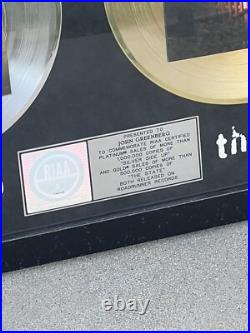 Nickelback Gold Platinum Record Framed RIAA Certified Sales Award Silver Side Nickelback Gold Platinum Record Framed RIAA Certified Sales Award Silver Side