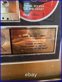 Nicki French Total Eclipse Of The Heart RIAA Gold Plaque Framed Record Award