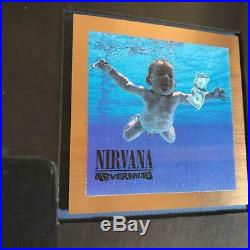 Nirvana Nevermind Top Rare Gold Disc RIAA certfind Gold record award presented