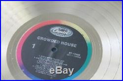 ORIGINAL CROWDED HOUSE Band GOLD RECORD Award VINYL & TAPE for 500k records sold