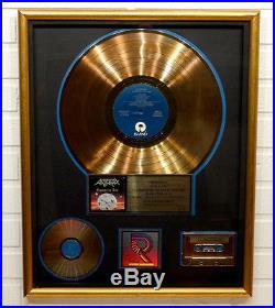 ORIGINAL Vintage ANTHRAX / PERSISTENCE OF TIME Framed RIAA GOLD RECORD AWARD