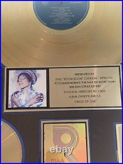 Oleta Adams Circle of One. RIAA Hologram Gold Sales Award. Fontana Records