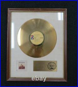 Orig Black Oak Arkansas 1971 RIAA White Matte Gold Record Award