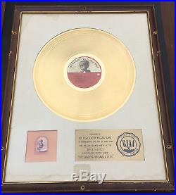 Original 1972 George Harrison Concert For Bangladesh Gold Record RIAA Award