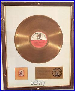 Original 1972 George Harrison Concert For Bangladesh Gold Record RIAA Award