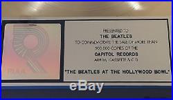Original The Beatles RIAA Gold Record Award The Beatles At The Hollywood Bowl