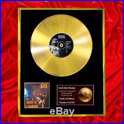 Ozzy Osbourne Diary Of A Madman CD Gold Disc Vinyl Record Award Display Lp