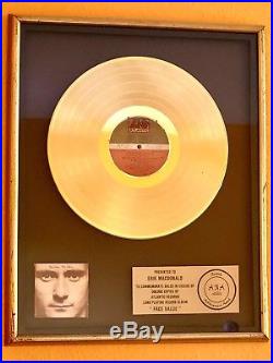 PHIL COLLINS (Genesis) ORIGINAL GOLD RECORD in House AWARD Face Value