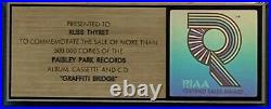 PRINCE Graffiti Bridge RIAA GOLD RECORD AWARD /FM WARNERS EXEC WHO SIGNED PRINCE