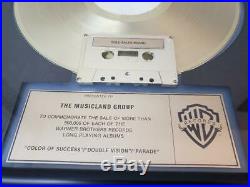 PRINCE Parade Gold Record Award Official Warner Brothers Non RIAA Morris Day