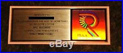 Patty Loveless Gold Record Award With Riaa Hologram Certified Sales Of 500,000
