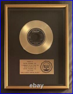 Paul & Linda McCartney Uncle Albert 45 Gold RIAA Record Award Capitol Records