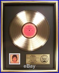 Paul McCartney McCartney II LP Gold RIAA Record Award Columbia Records