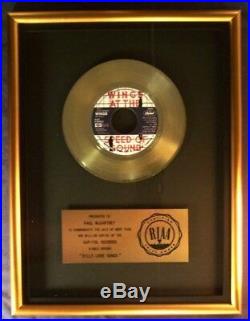 Paul McCartney & Wings Silly Love Songs 45 Gold RIAA Record Award Capitol