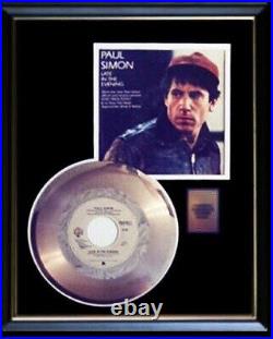 Paul Simon Late In The Evening 45 RPM Gold Metalized Record Rare Non Riaa Award
